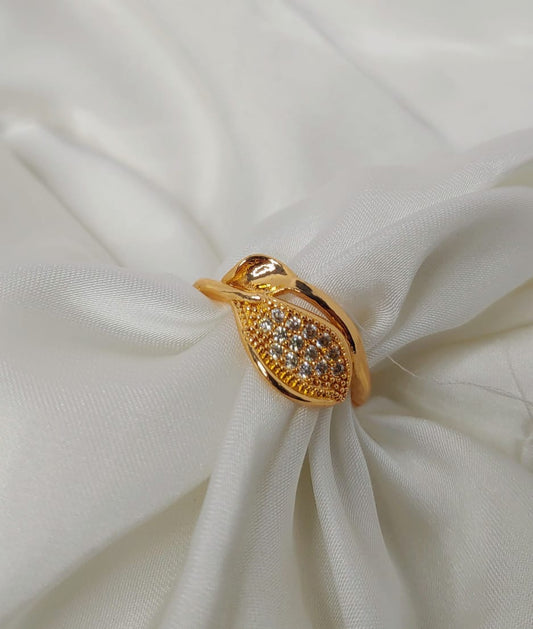 Gold Plated Gold Leaf Ring